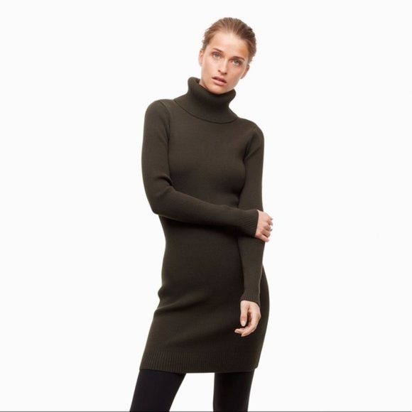 Babaton Stefanik Ribbed Turtleneck Dress - Picture 2 of 14